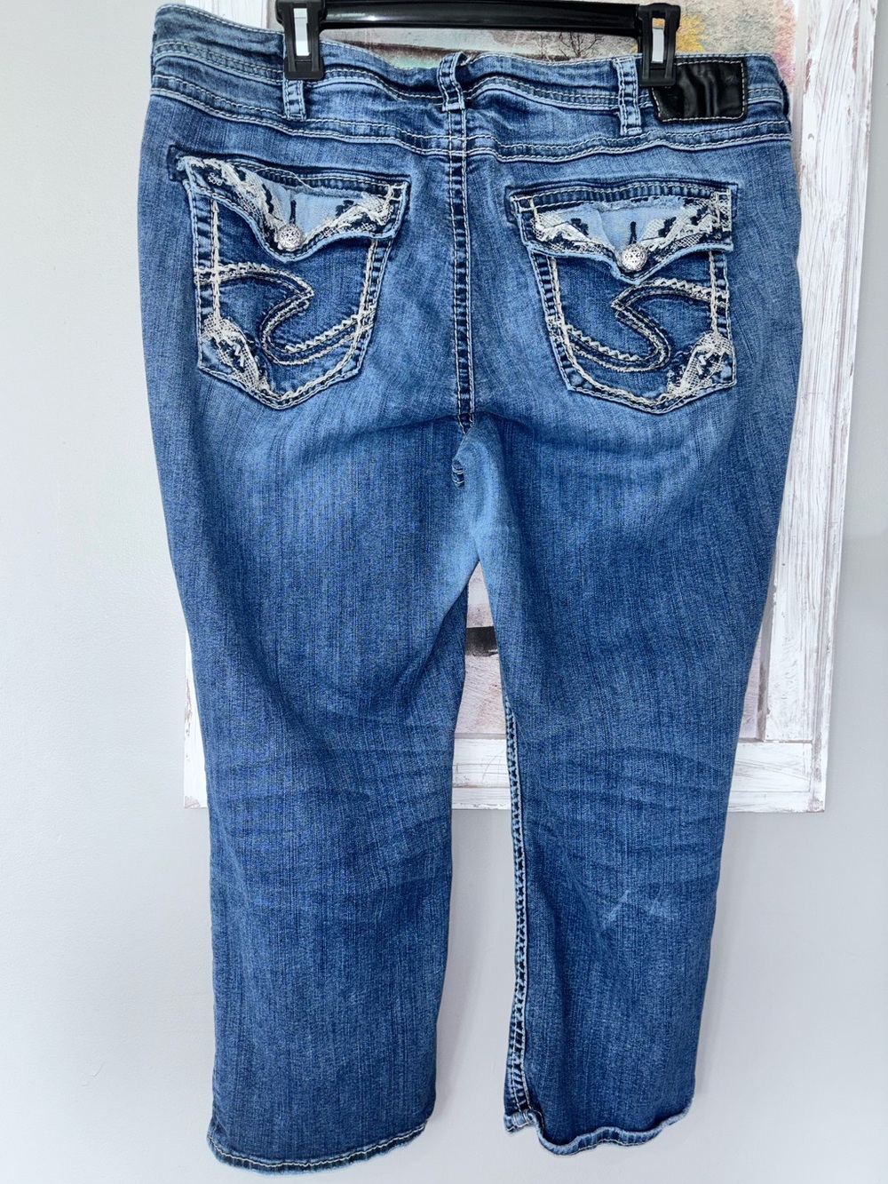 Buckle Silver Suki High Capri Denim Sz 18 Whisking & Fade Stretch - Picture 2 of 8